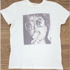 Marine Layer Summer Dreams Graphic Tee Shirt in Off White NWOT Size Large